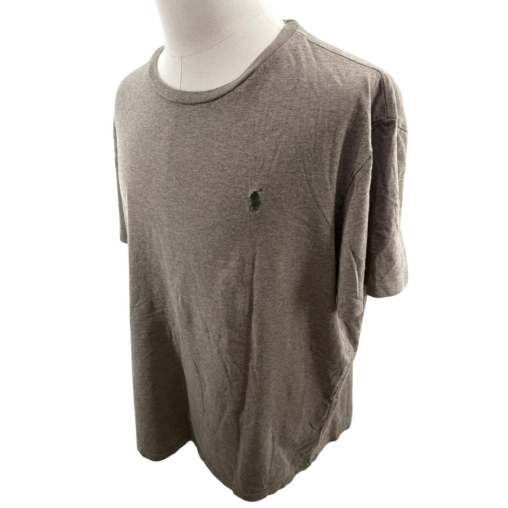 Polo Ralph Lauren Heather Brown Cotton Crew Neck Tee Shirt Mens XL